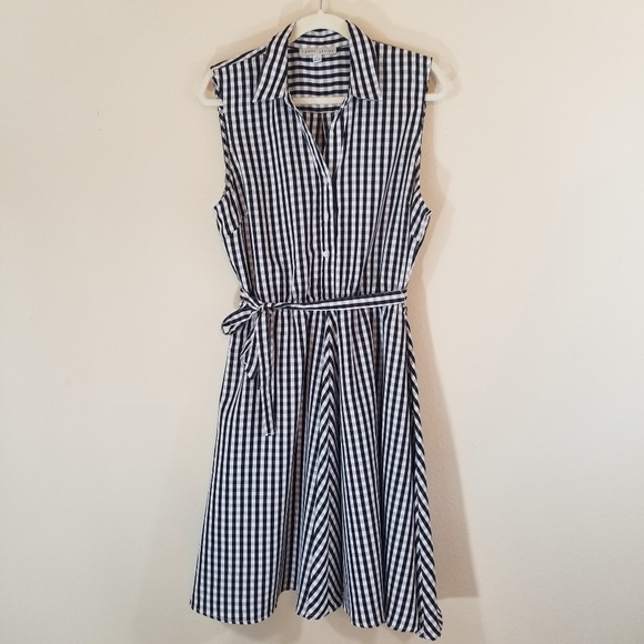 Larry Levine Dresses & Skirts - LARRY LEVINE BLACK AND WHITE STRIPPED DRESS SZ XL